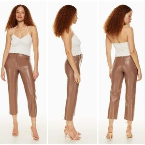Aritzia Wilfred The Melina™ Cropped Pant Color  Epicurean Brown (Size 14)
